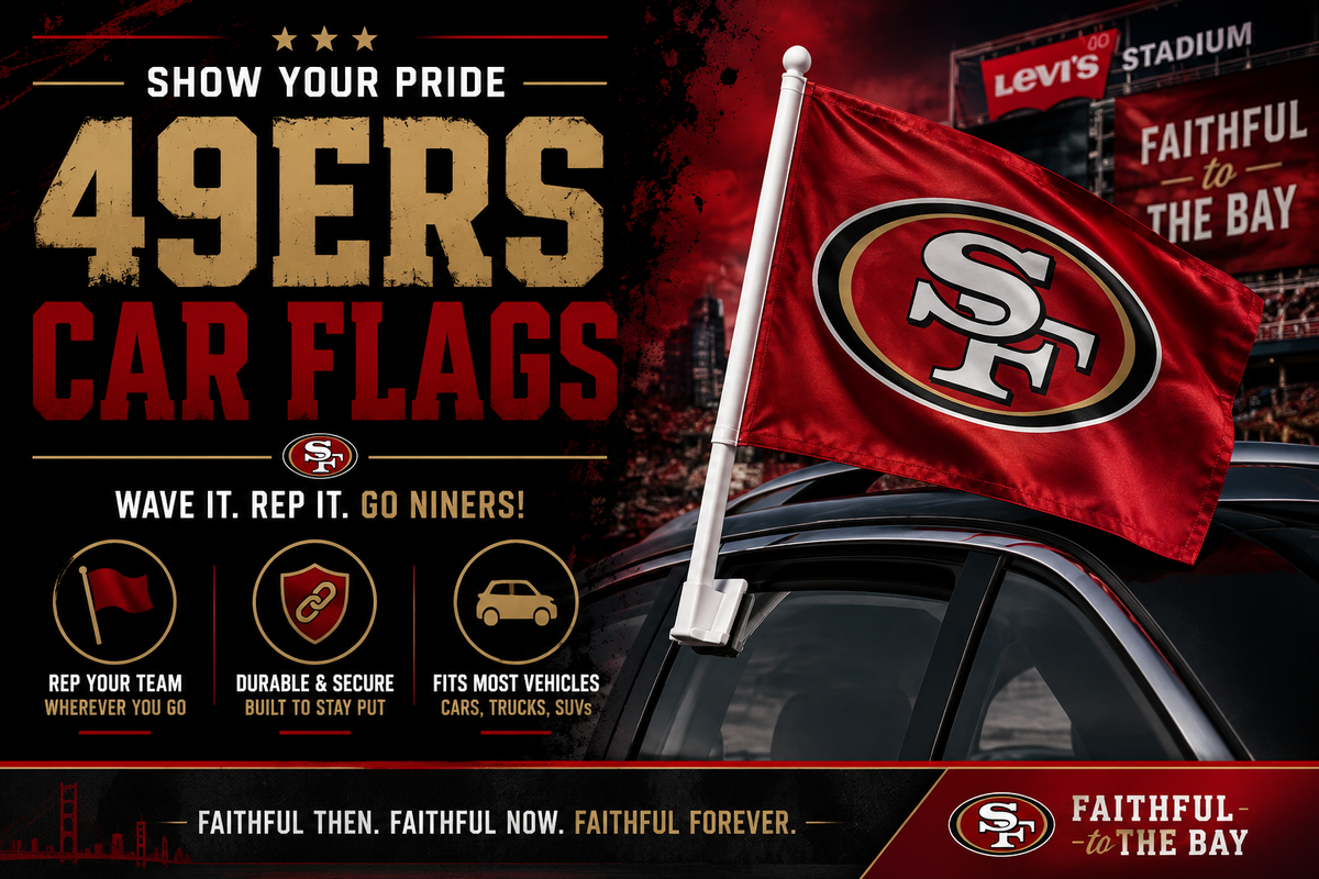 49ers Car Flags