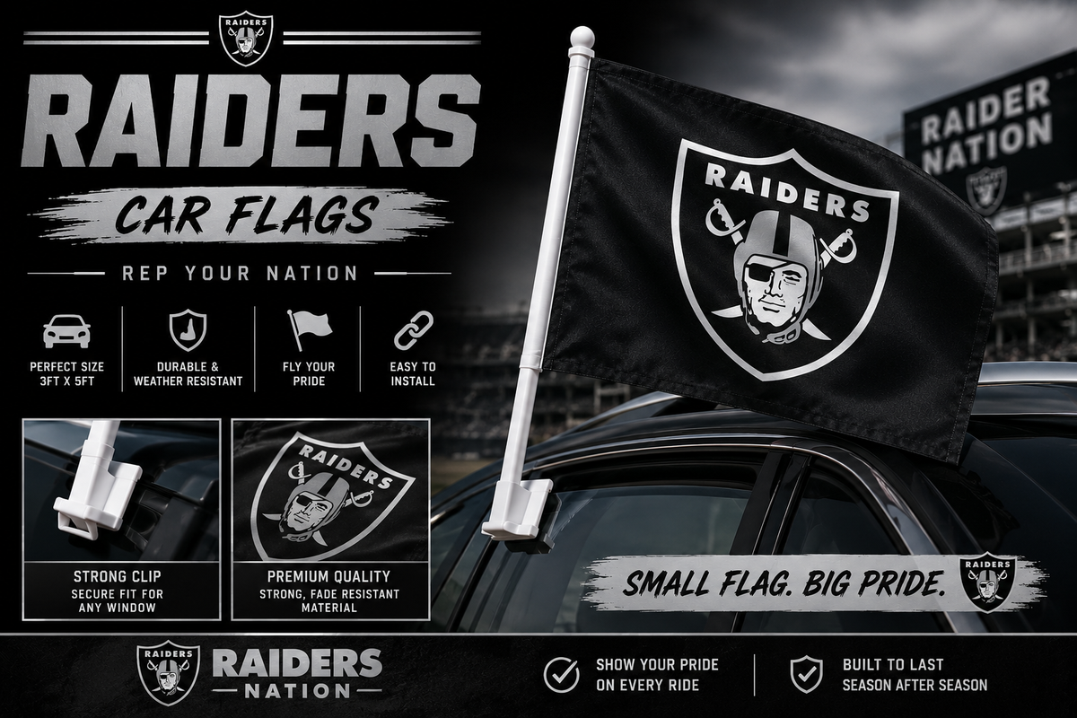 Raiders Car Flags