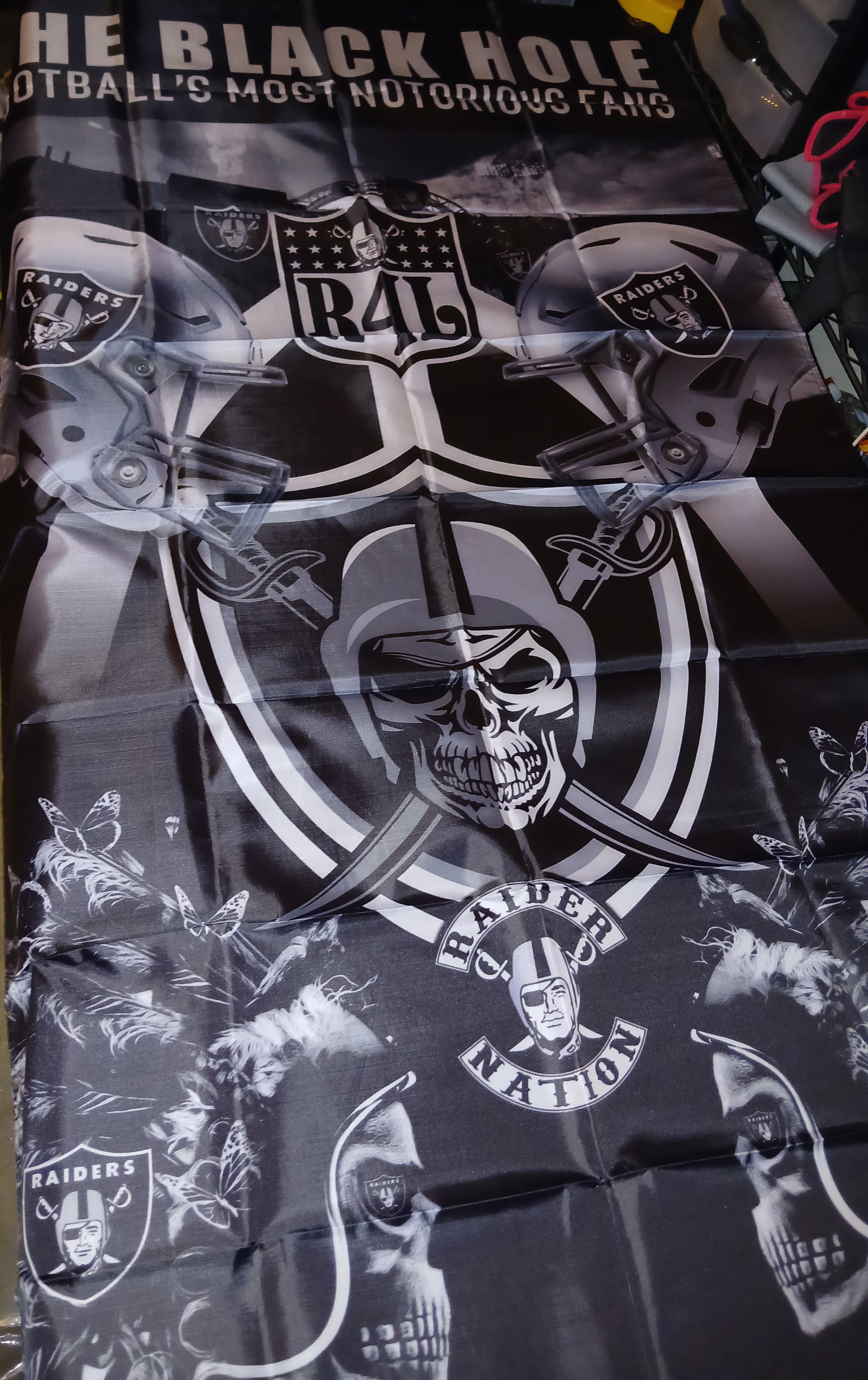 Raiders Black Hole Flag